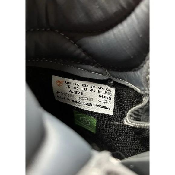 Timberland Courmayeur Valley Waterproof Leather Fabric Hiker Black Nubuck Sz 8.5 - Picture 10 of 11